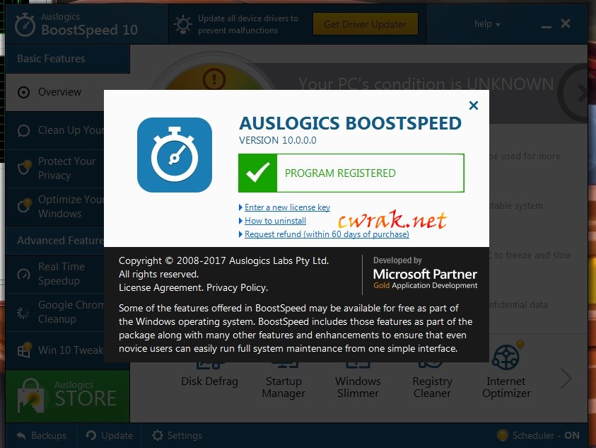 auslogics boostspeed 10 crack free download